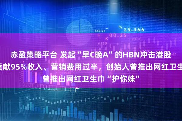 赤盈策略平台 发起“早C晚A”的HBN冲击港股：线上渠道贡献95%收入、营销费用过半，创始人曾推出网红卫生巾“护你妹”